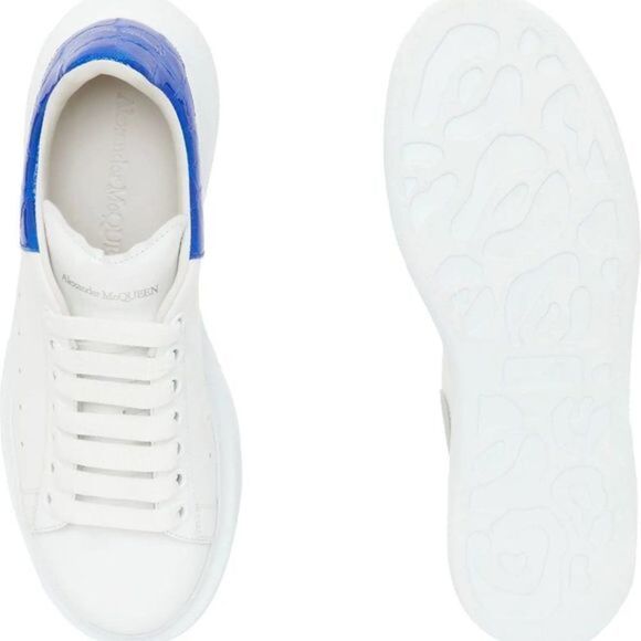 ALEXANDER MCQUEEN Sneakers Royal Blue Croc Embossed Womens 11.5 US 41.5 EU - Picture 6 of 8
